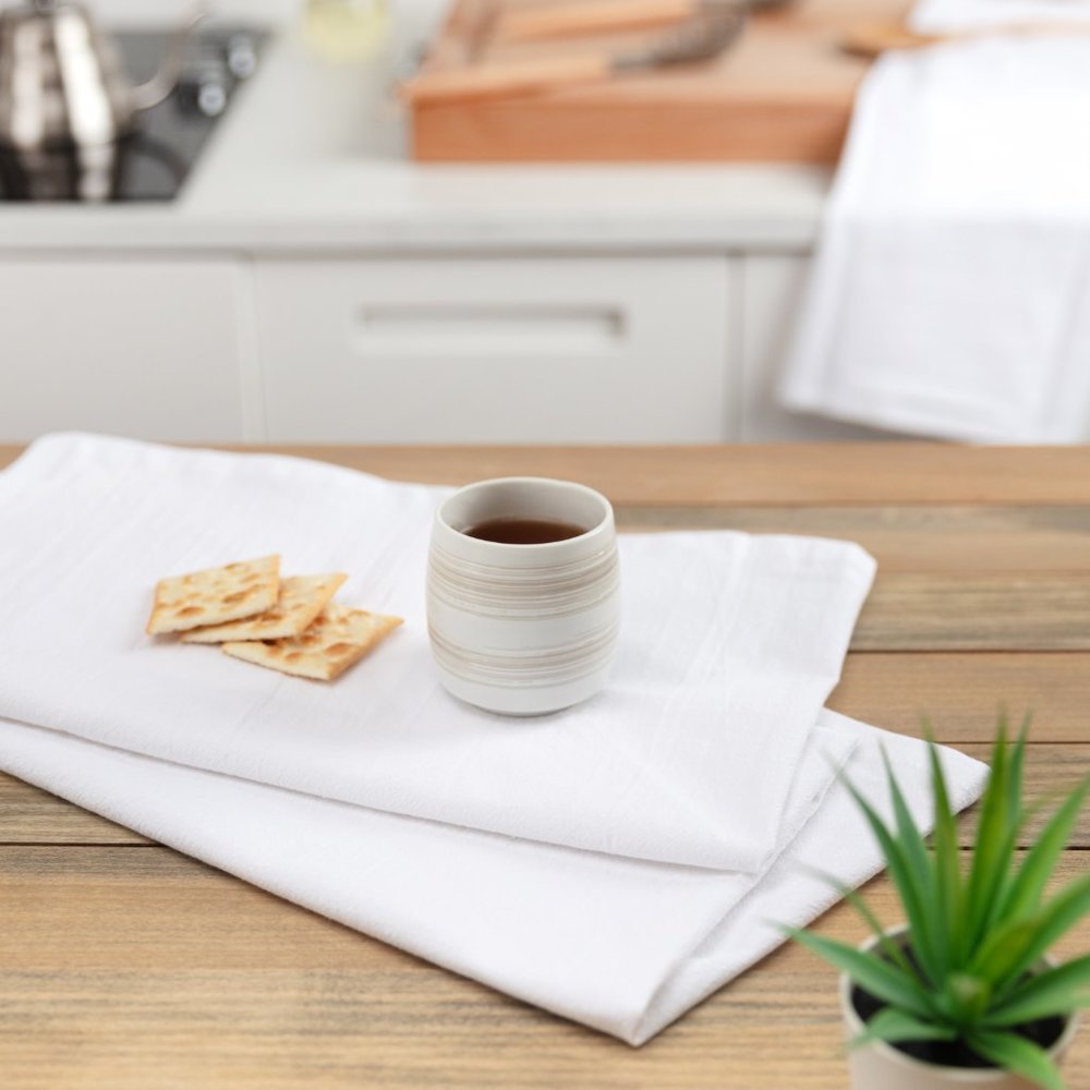 100% Cotton Premium Quality Set of 4 Pack, Kitchen Flour Sack Towels